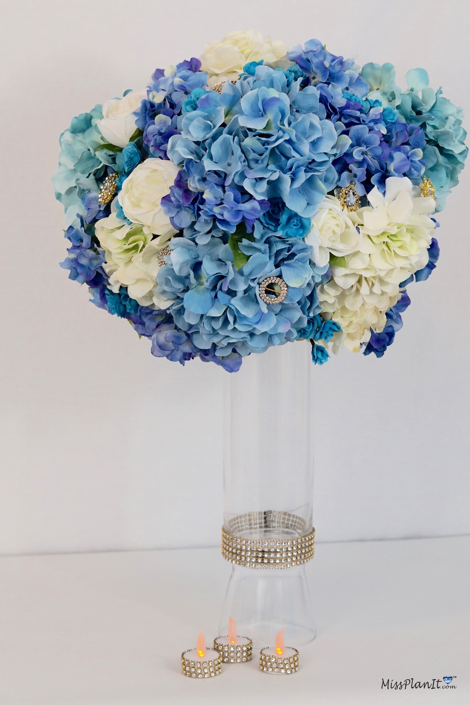 Blue Wedding Centerpiece