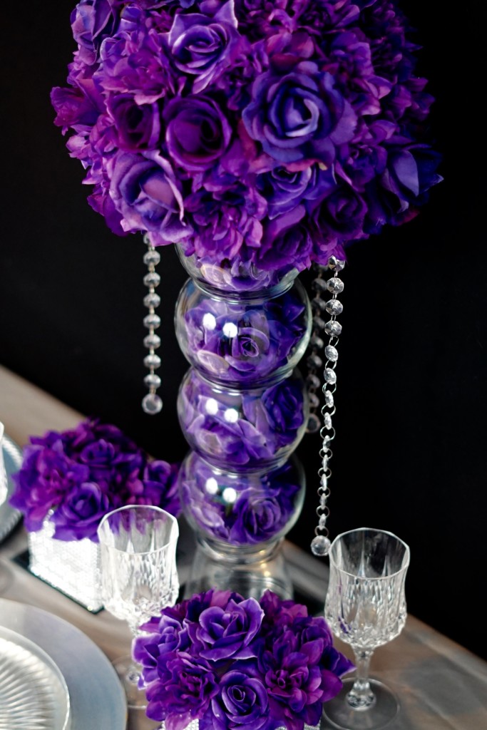 DIY Purple Passion Wedding Centerpiece in 3 Easy Steps