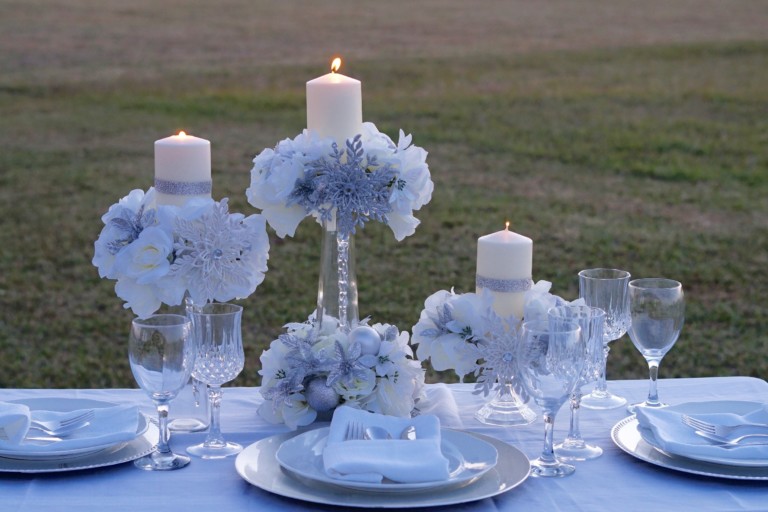 Elegant Dollar Tree Wedding Centerpiece Perfect For A Winter Wedding