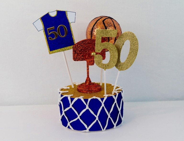 50 Year Old BasketBall Themed Birthday Party Centerpiece