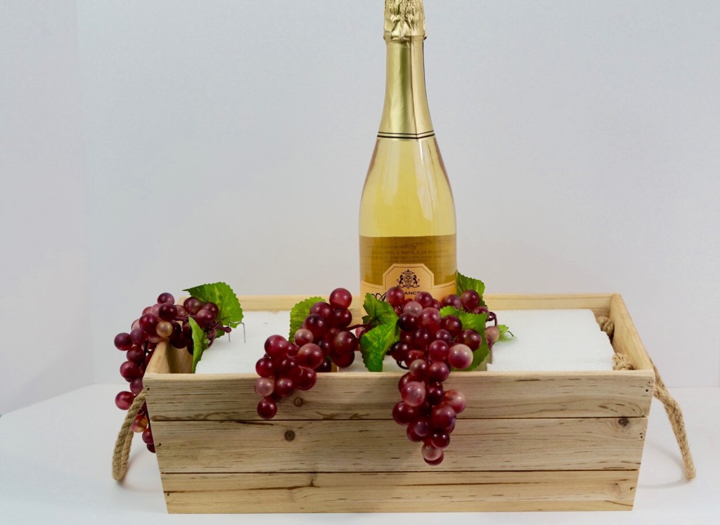 Rustic Wine Themed Wooden Crate DIY Wedding Centerpiece