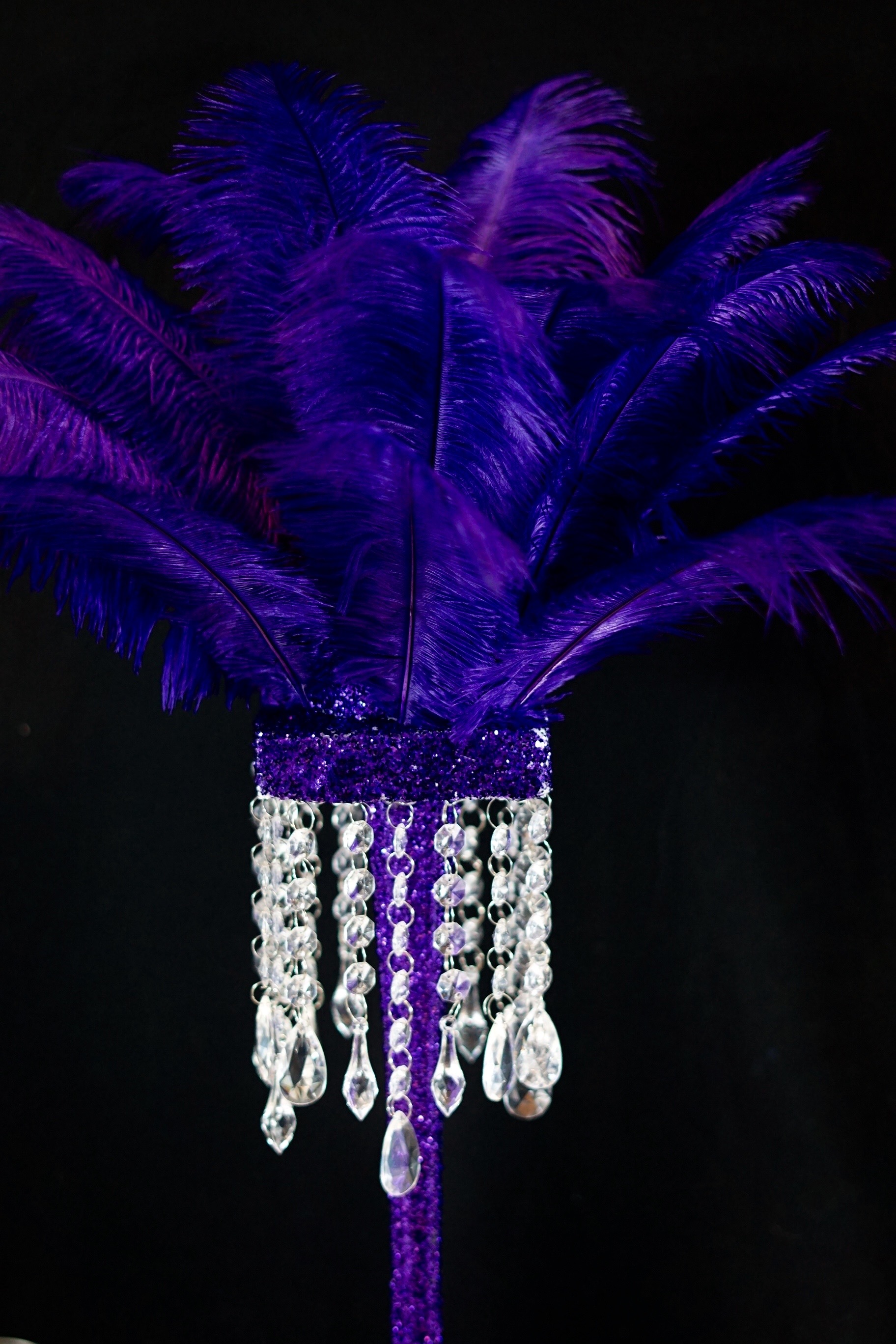 Purple Feather Centerpiece 23