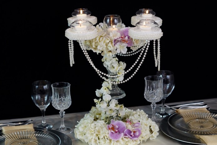 Classic Candelabra Wedding Centerpiece