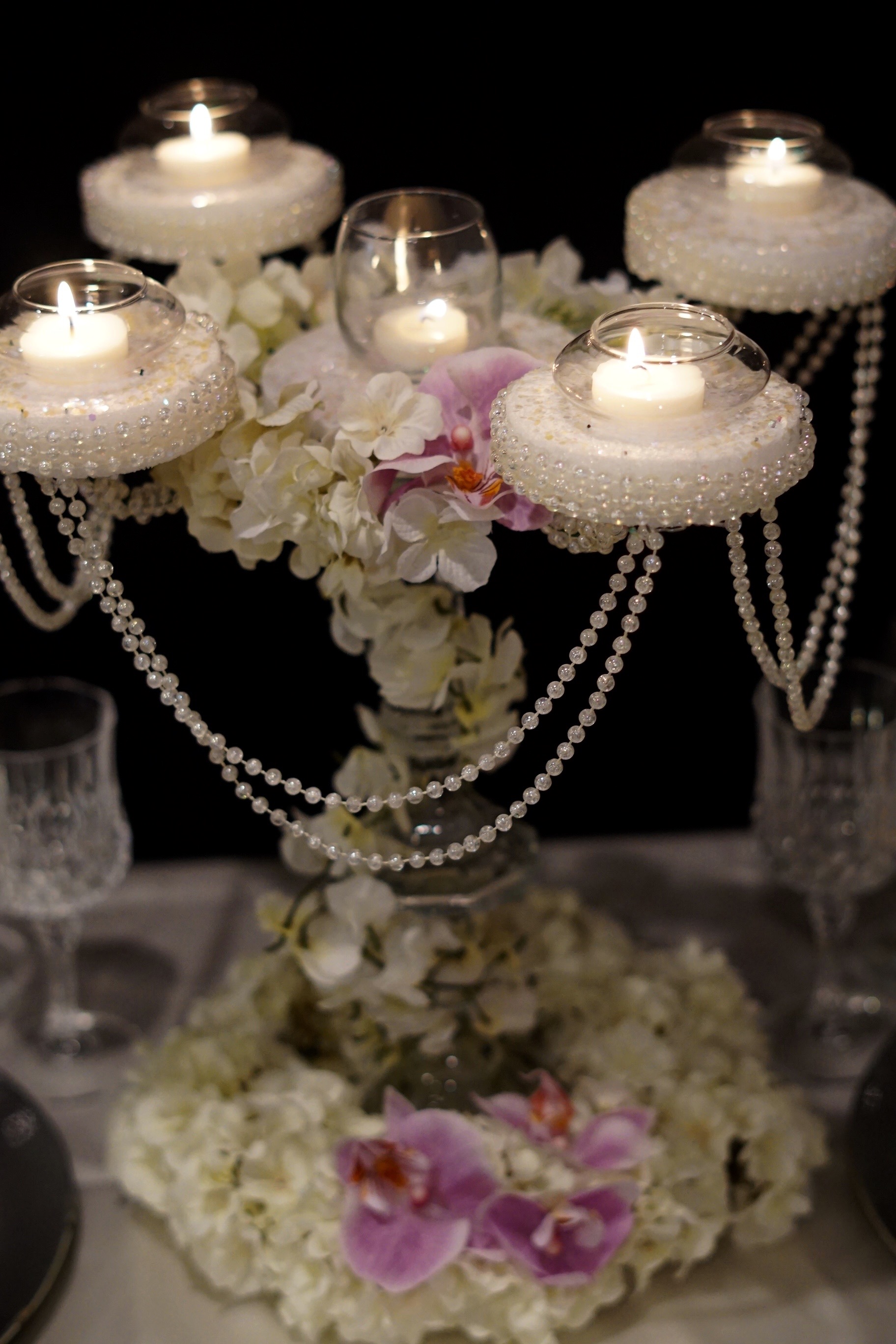 Classic Candelabra Wedding Centerpiece