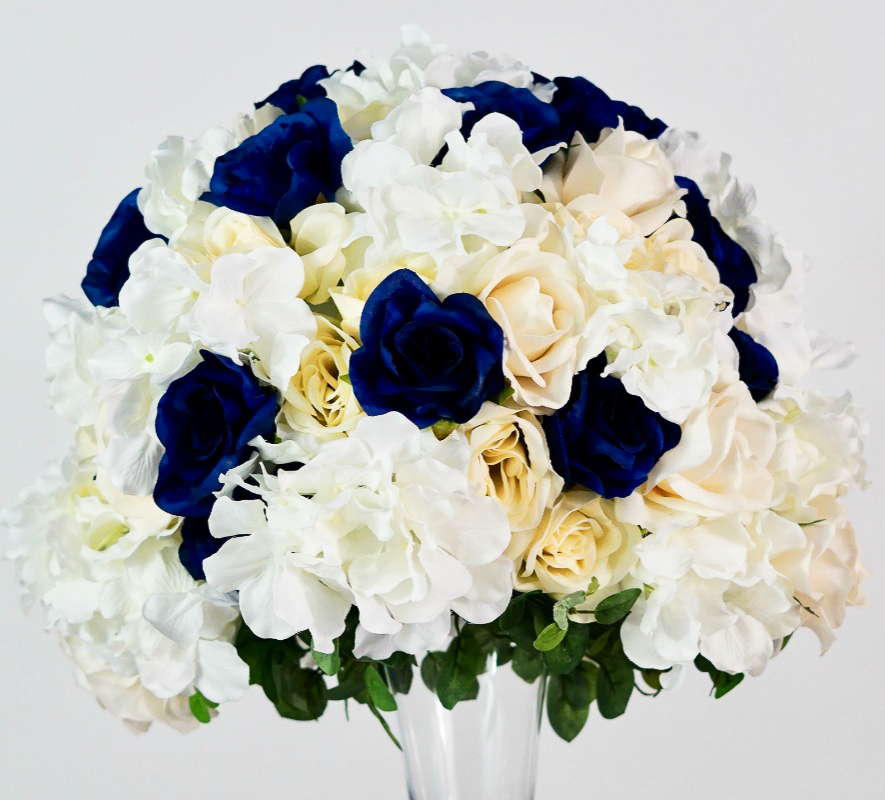 Coral and Blue Wedding Centerpieces 6