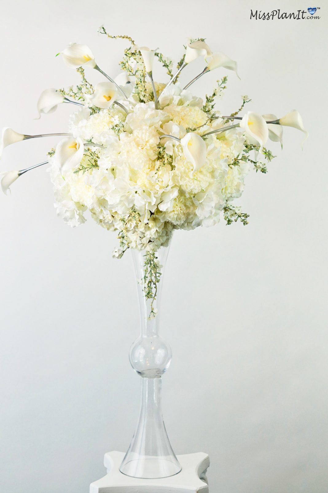 DIY Tall Cream Delight Elegant Wedding Centerpiece