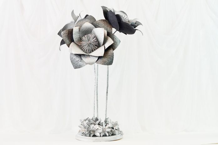 DIY Tall Paper Flower Centerpiece