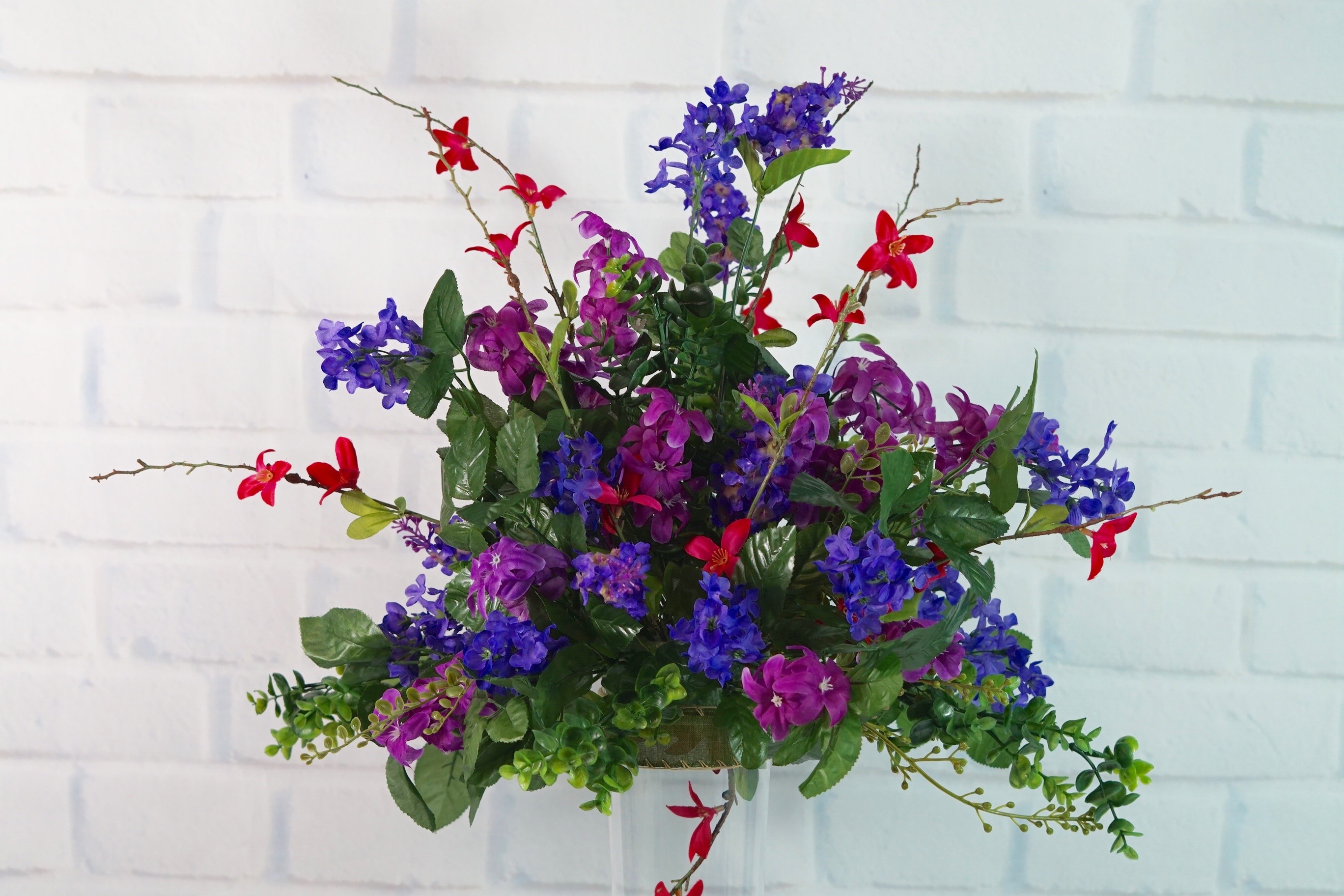 Tall Colorful Greenery Wedding Centerpieces