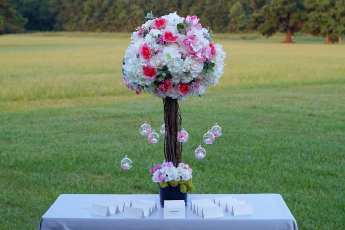 Pink Wedding Centerpiece