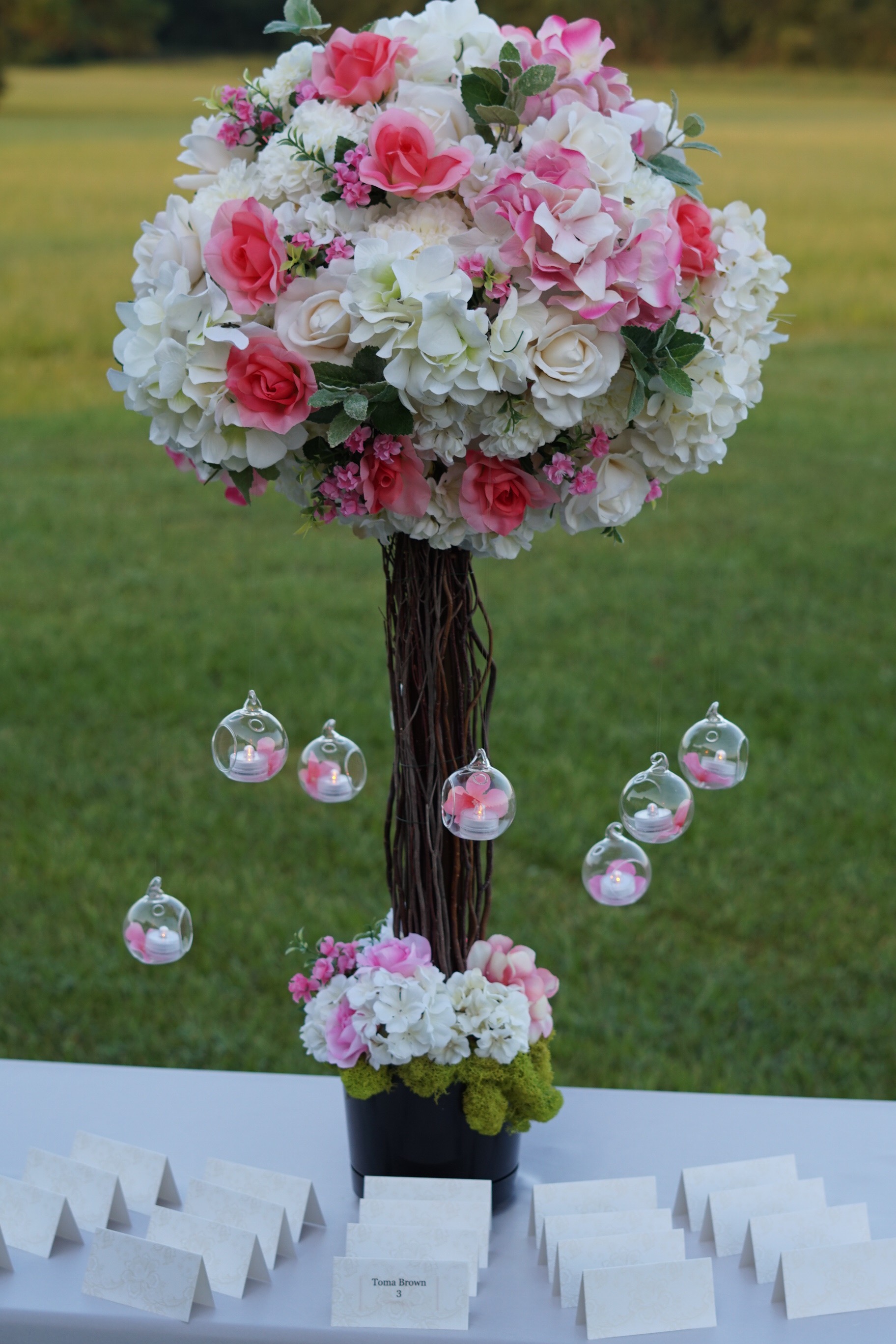 Pink Wedding Centerpiece