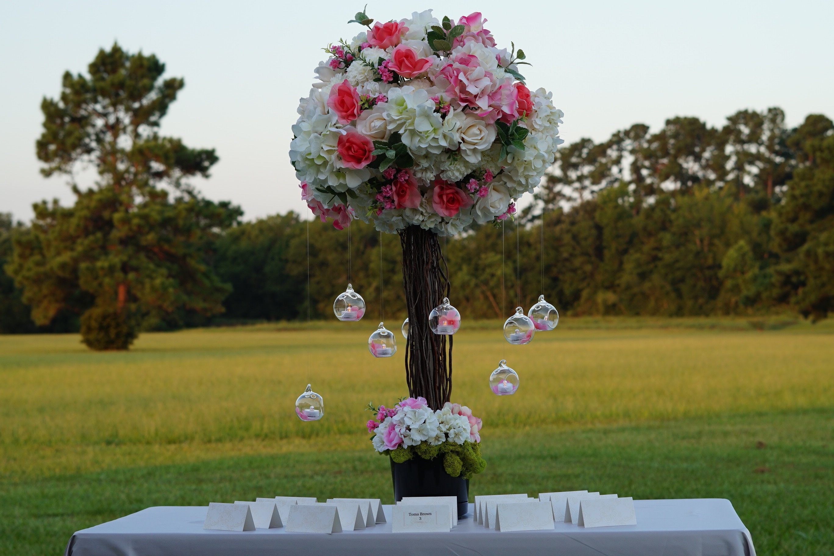 Pink Wedding Centerpiece