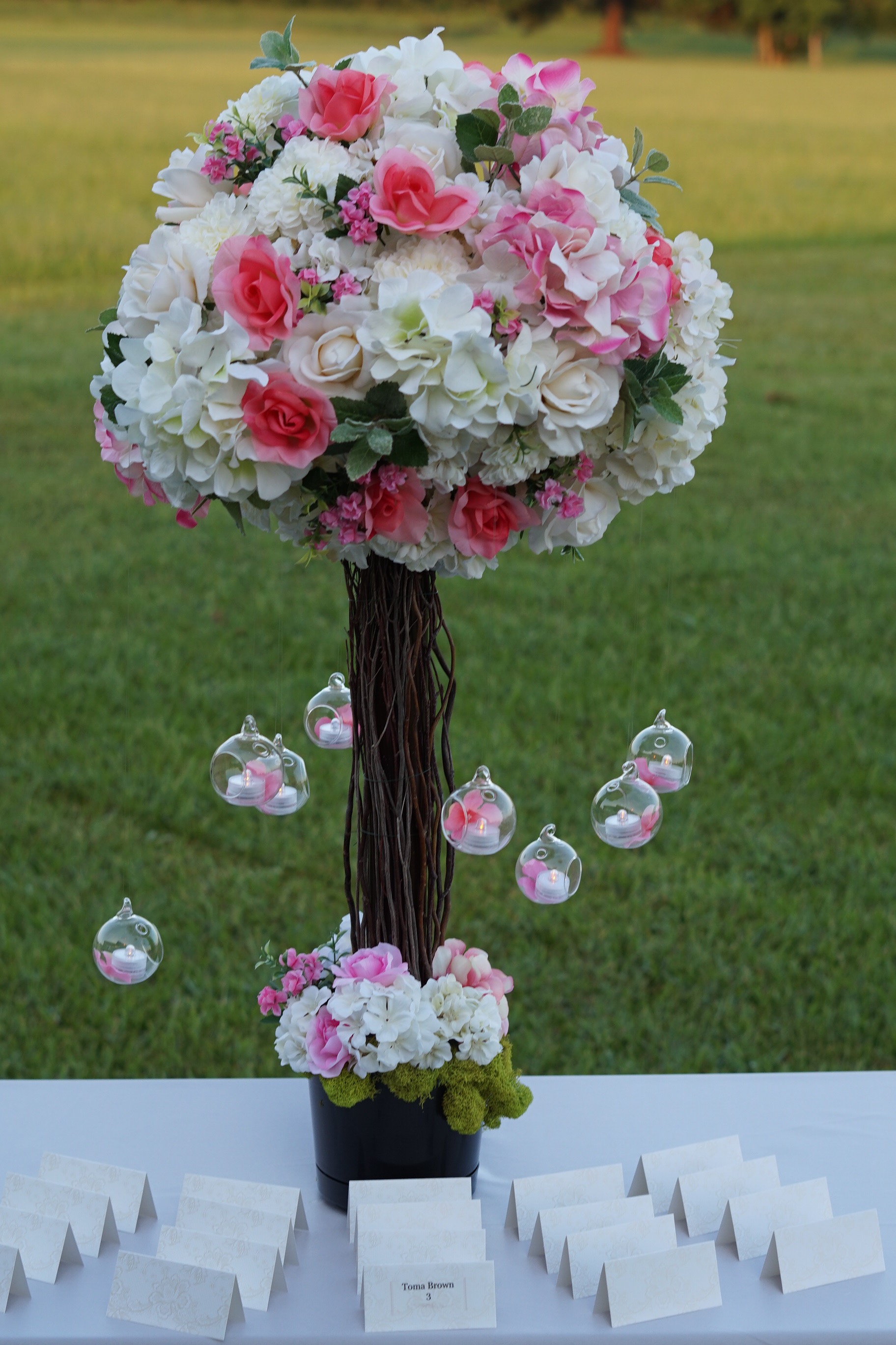 Pink Wedding Centerpiece