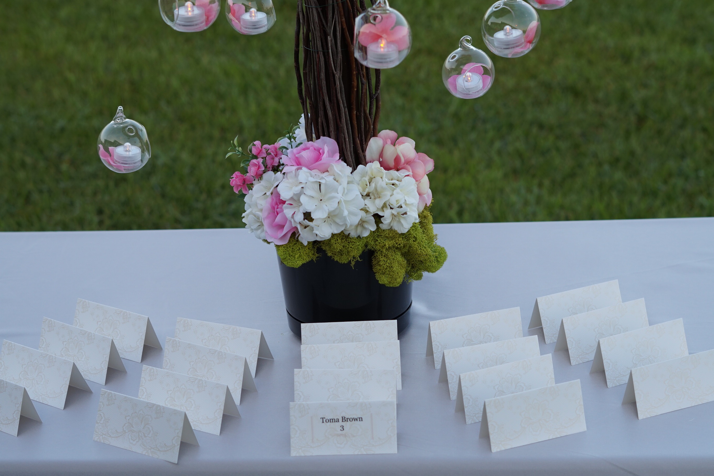 Pink Wedding Centerpiece