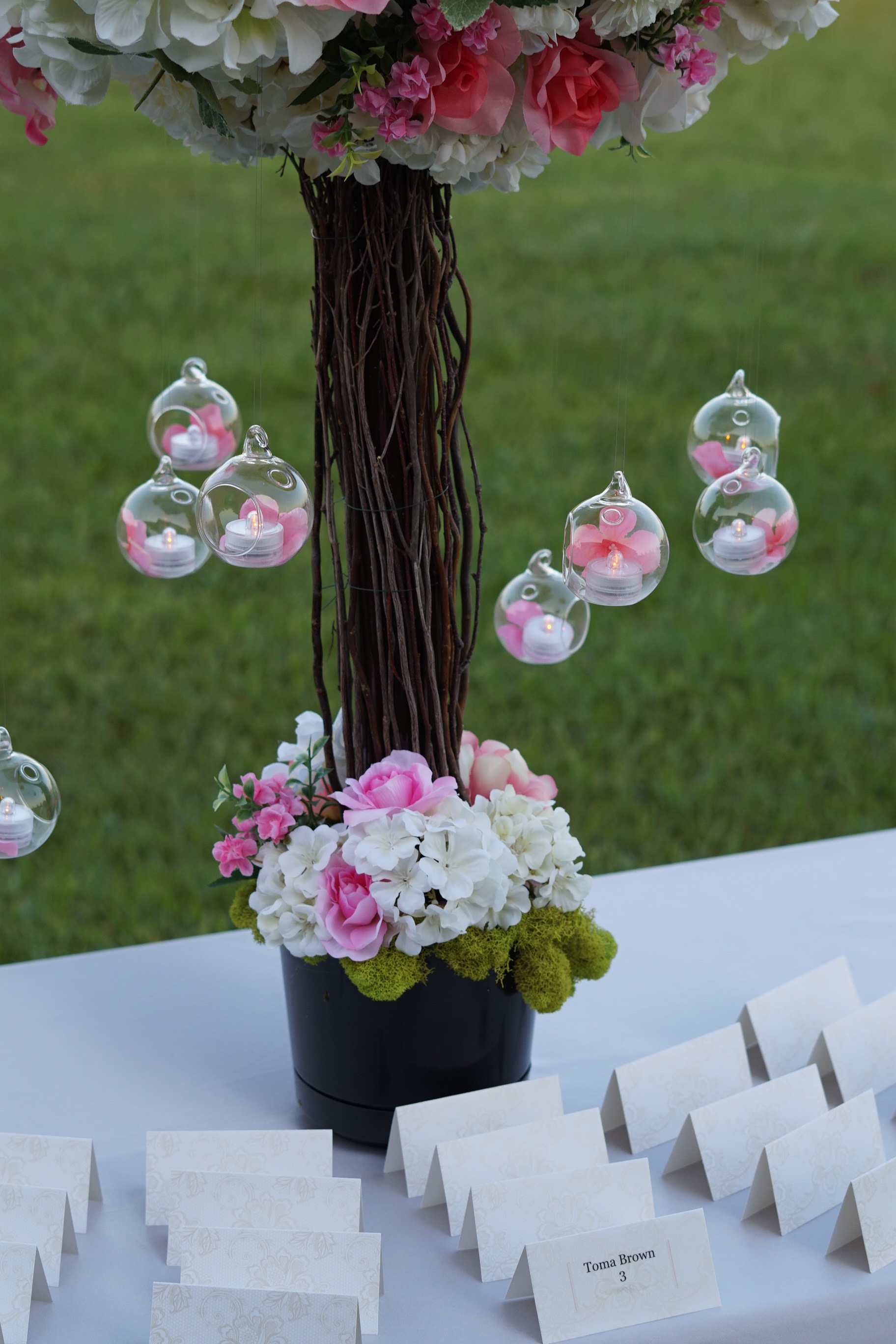 Pink Wedding Centerpiece