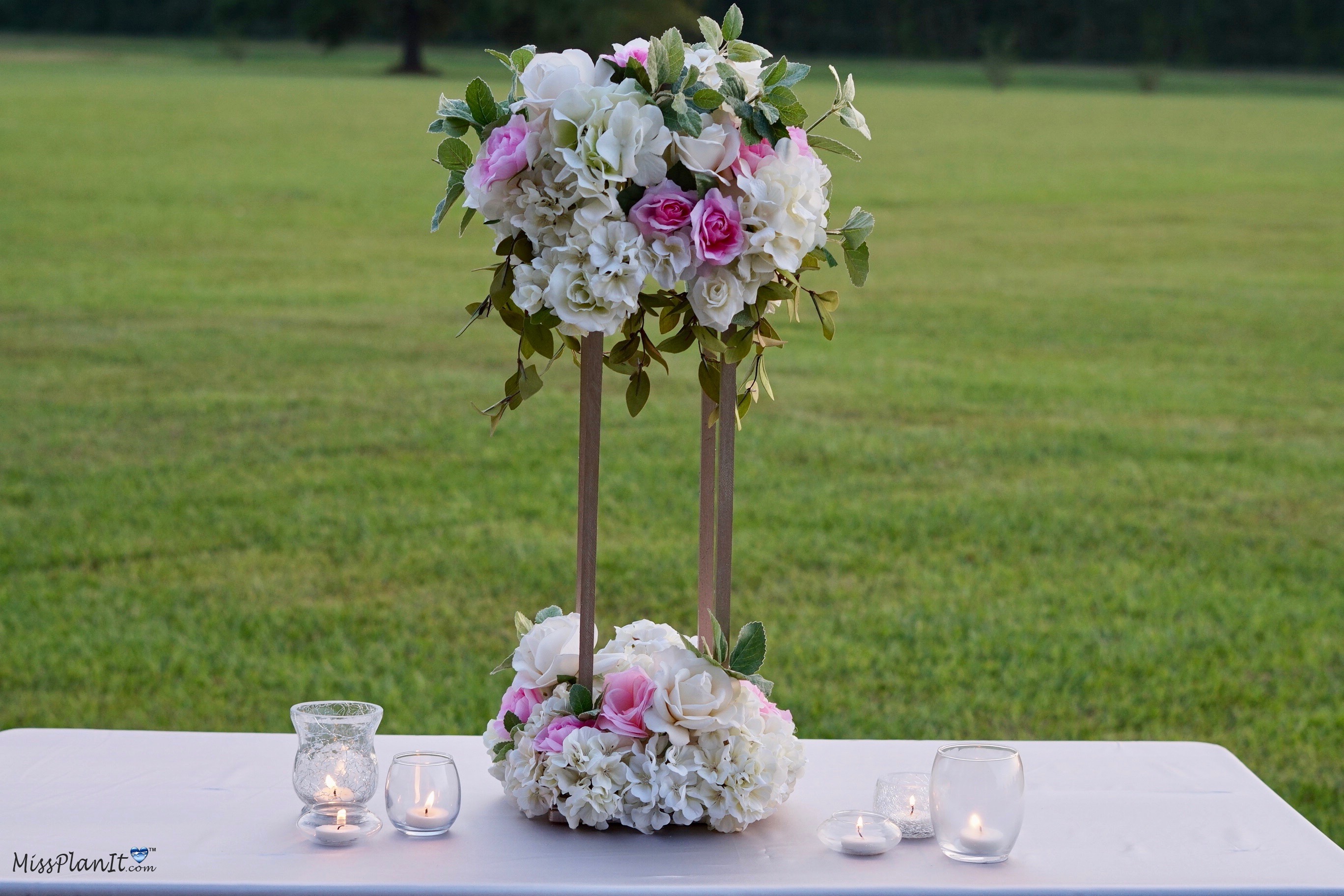 Gold Stand Wedding Centerpiece