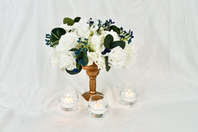 Golden Garden Wedding Centerpiece