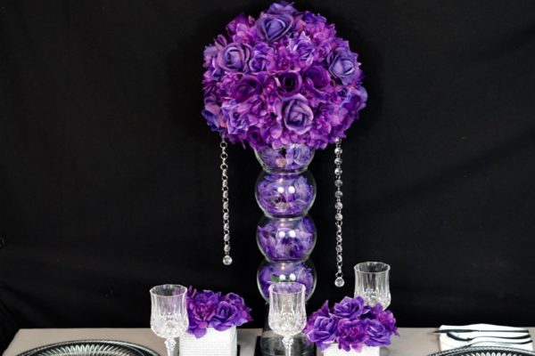 Purple Wedding Centerpiece