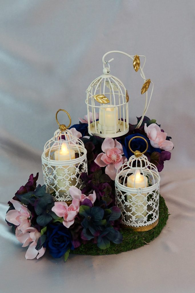 DIY Vintage Lantern Birdcage Wedding Centerpiece