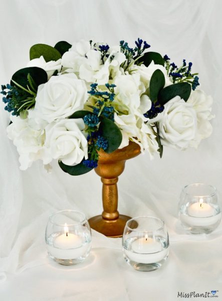 Golden Garden Wedding Centerpiece