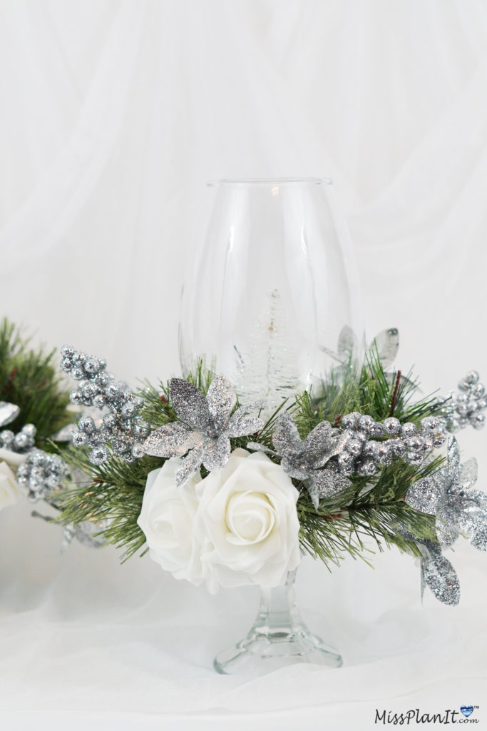 DIY White Christmas Centerpiece