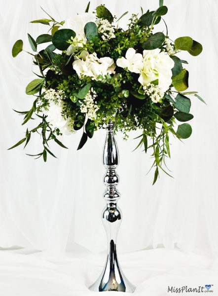 Greenery Candlestick Wedding Centerpiece