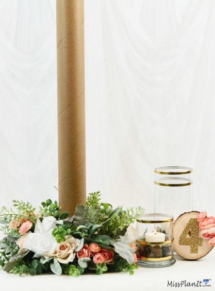 Rose Gold Umbrella Table Wedding Centerpiece