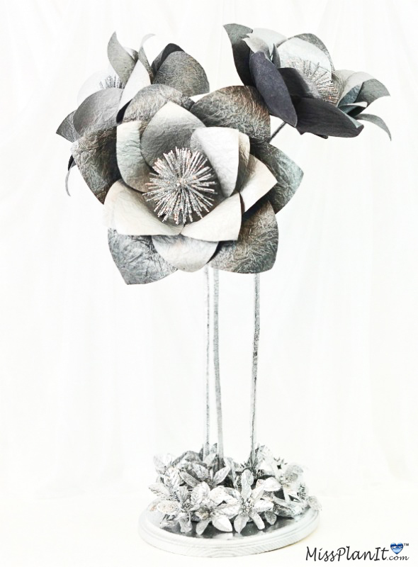 DIY Tall Paper Flower Centerpiece