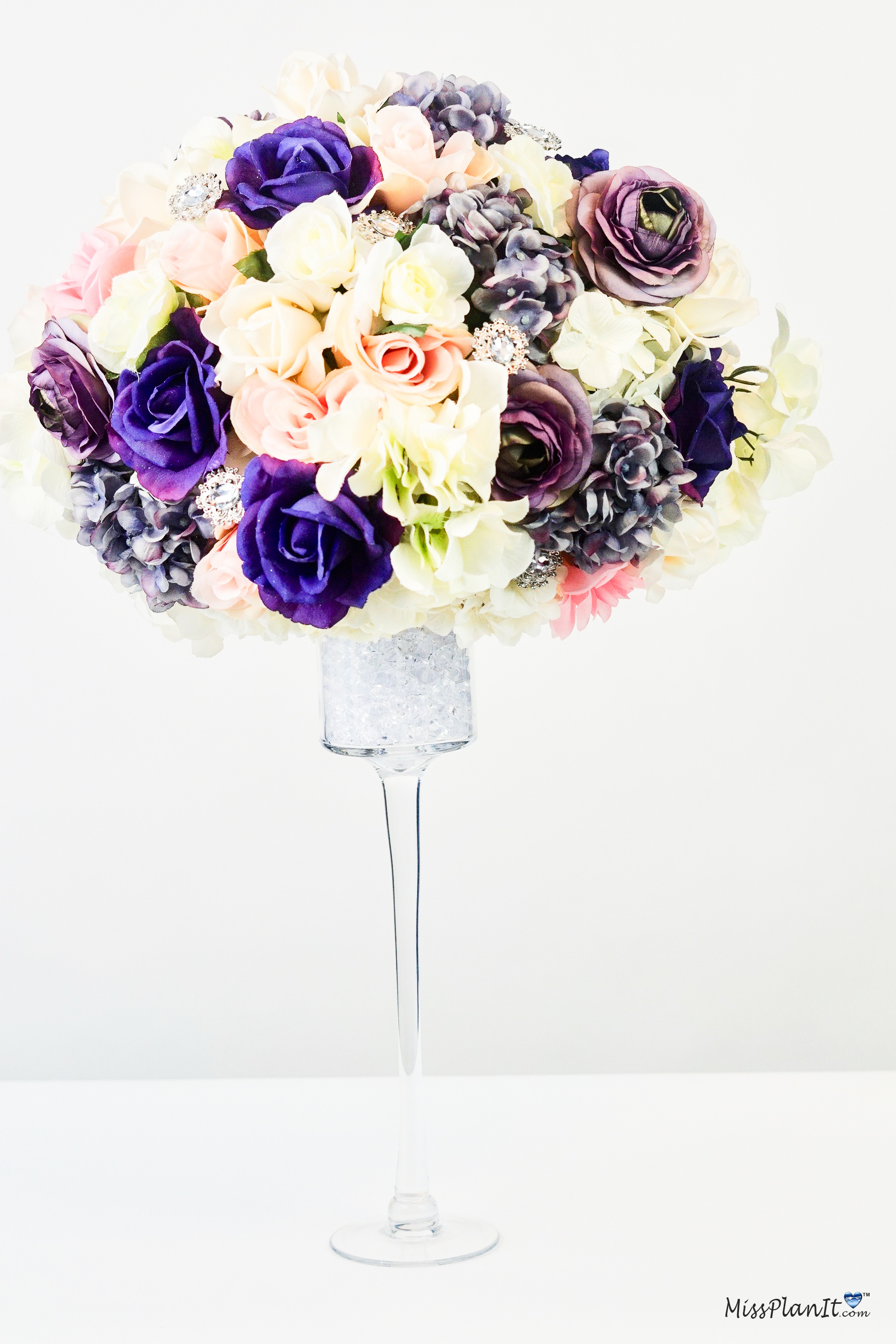 Glam Spring Wedding Centerpiece