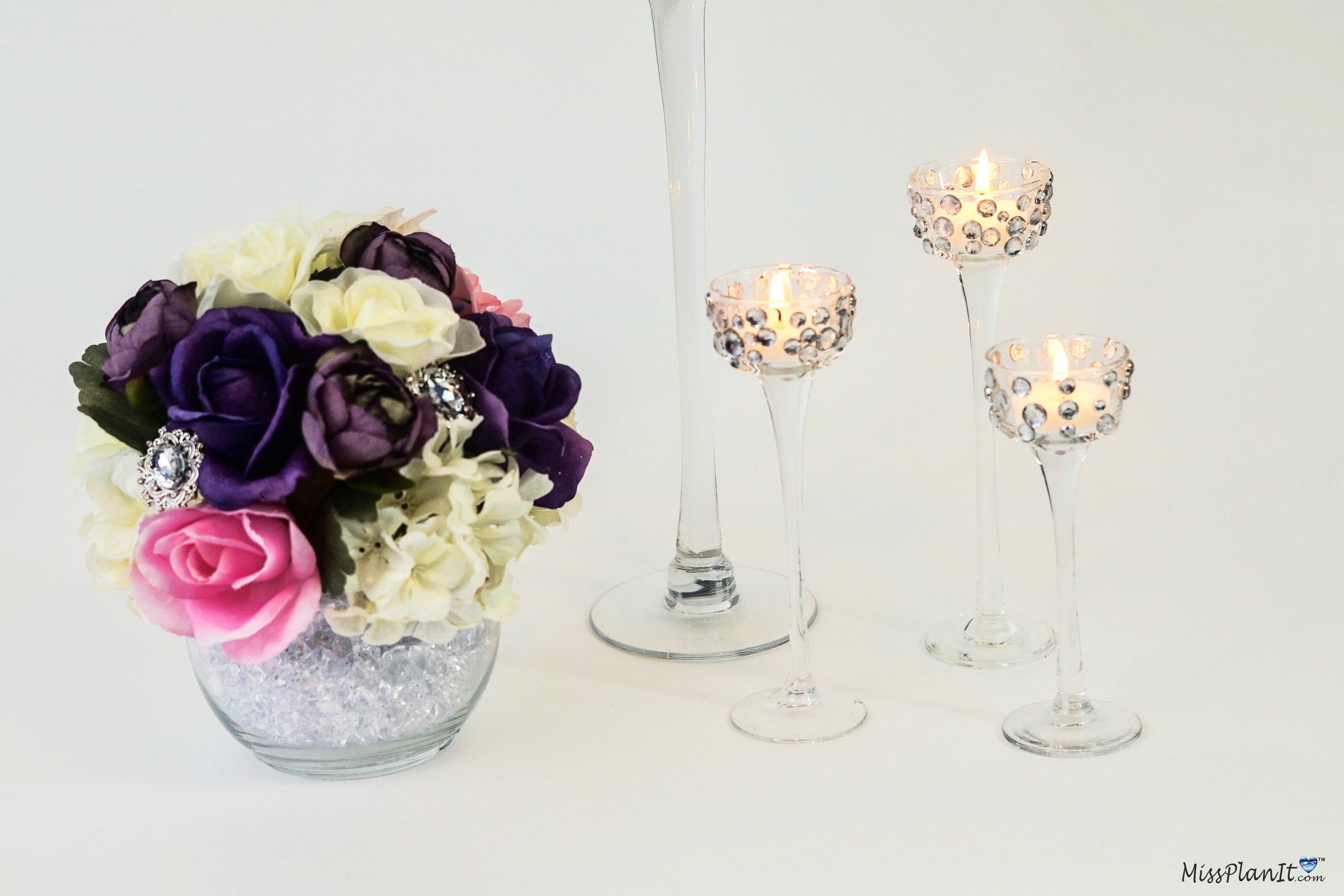 Glam Spring Wedding Centerpiece