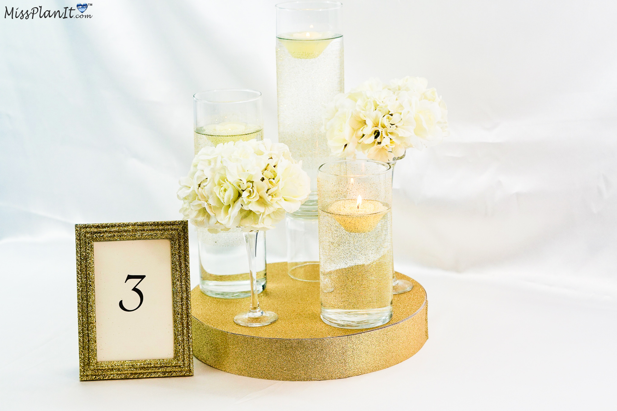 Gold Elegant Wedding Centerpiece