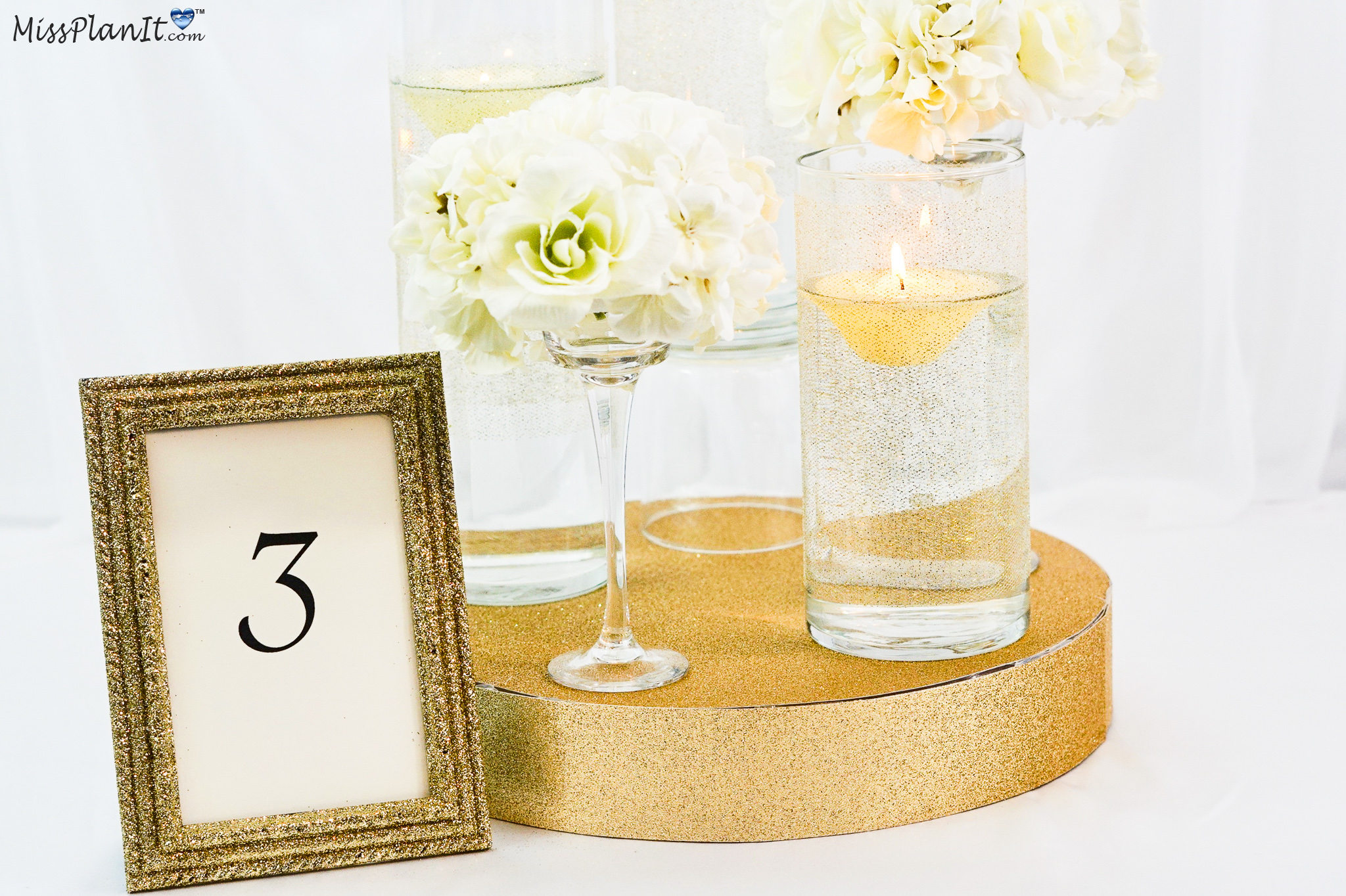 Gold Elegant Wedding Centerpiece