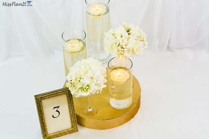 Gold Elegant Wedding Centerpiece