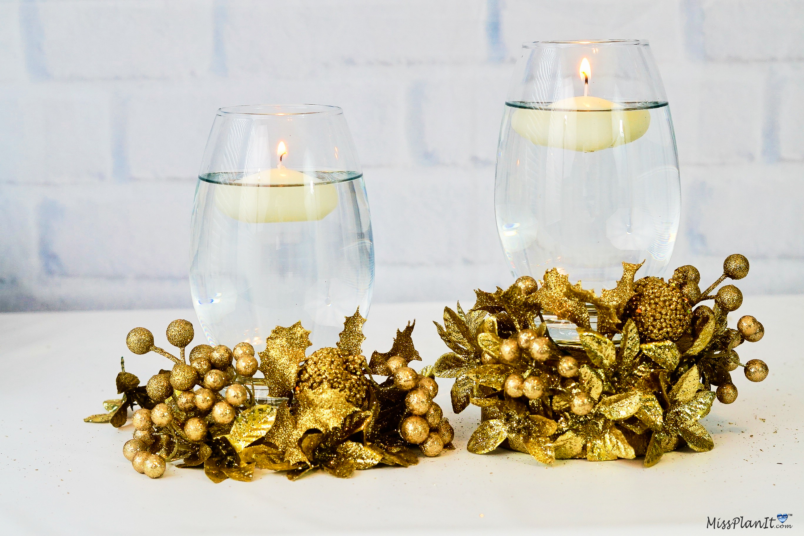 Gold Glam Wedding Centerpiece