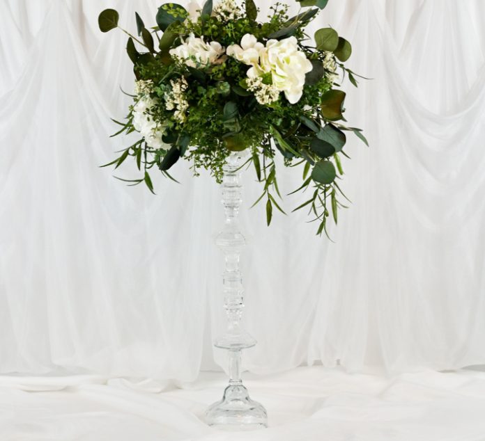 Greenery Candlestick Wedding Centerpiece