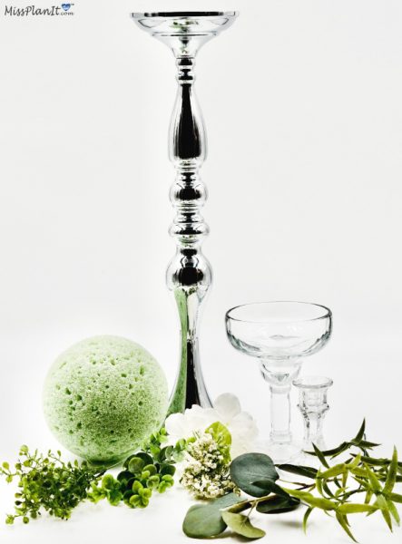 Greenery Candlestick Wedding Centerpiece