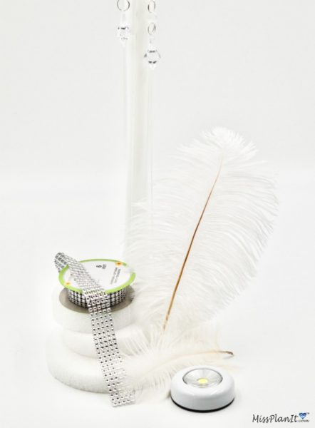 Feather wedding centerpiece