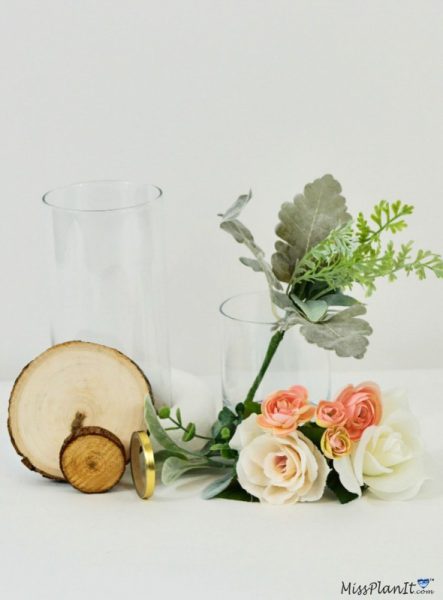 Rose Gold Umbrella Table Wedding Centerpiece