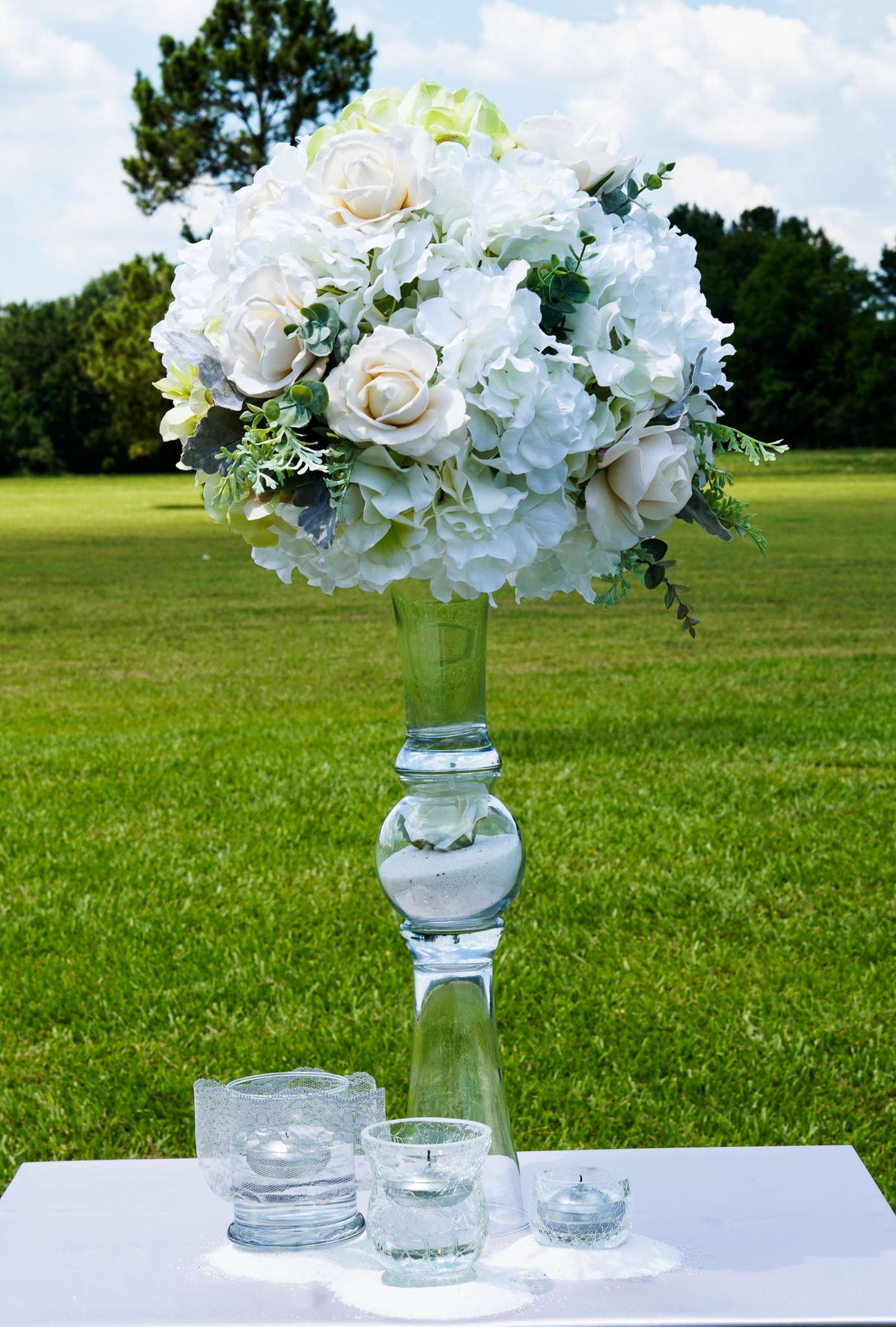 Mint Beach Wedding Centerpiece 