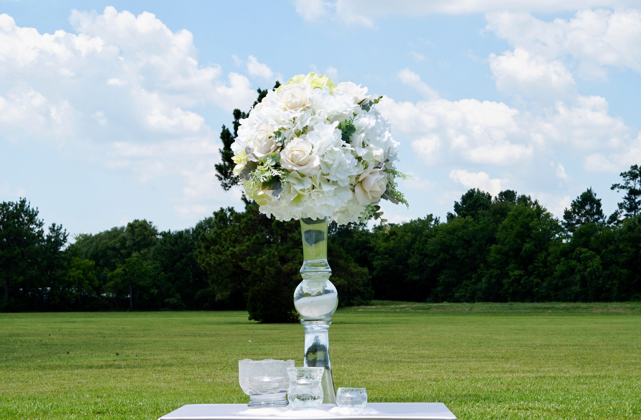 Mint Beach Wedding Centerpiece 