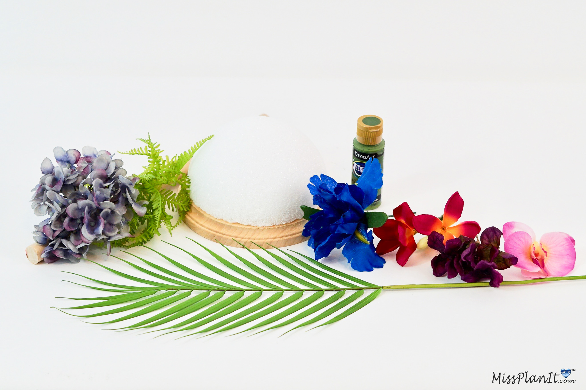 Palm Tree Tropical Wedding Centerpiece