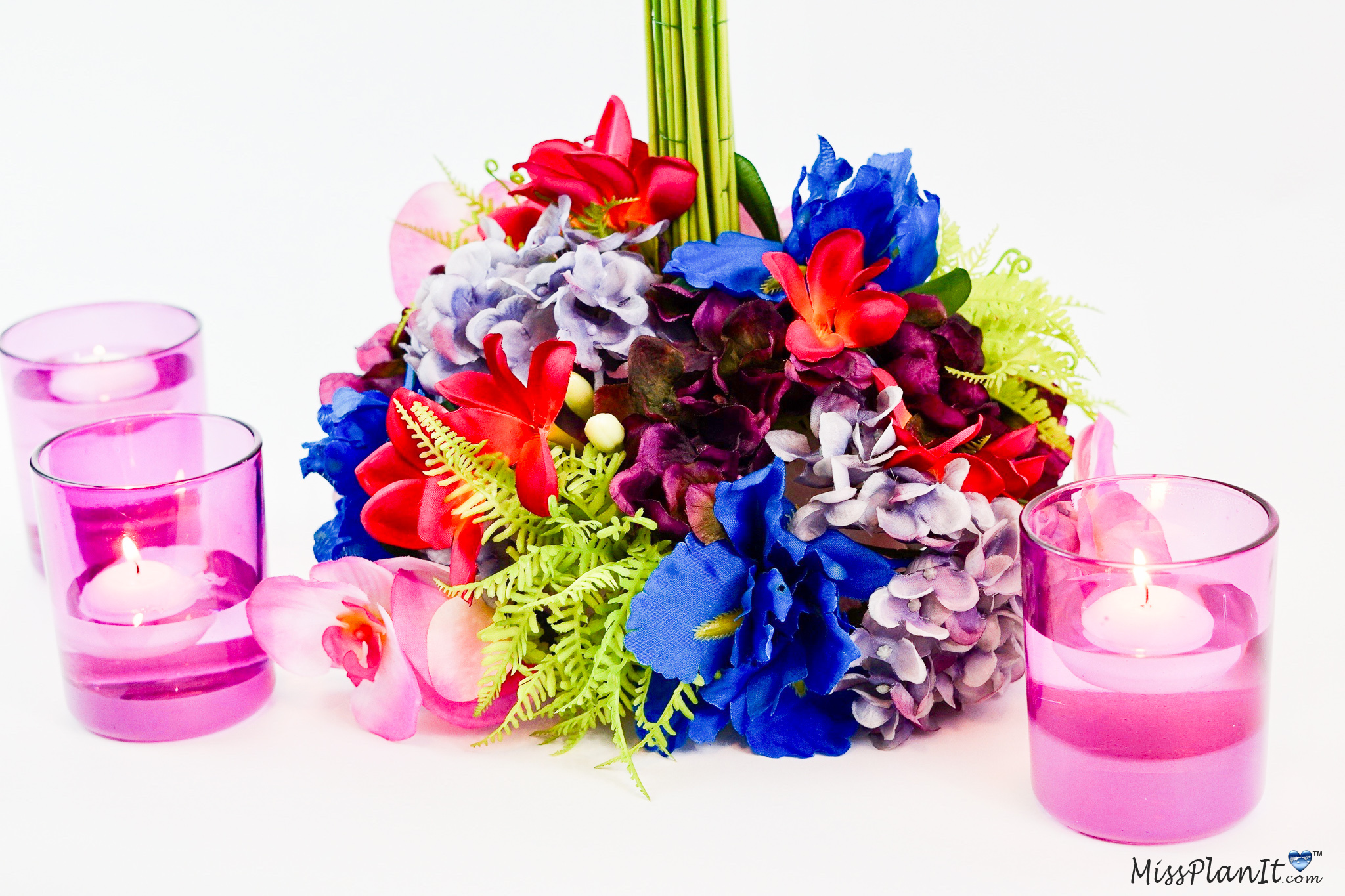 Palm Tree Tropical Wedding Centerpiece