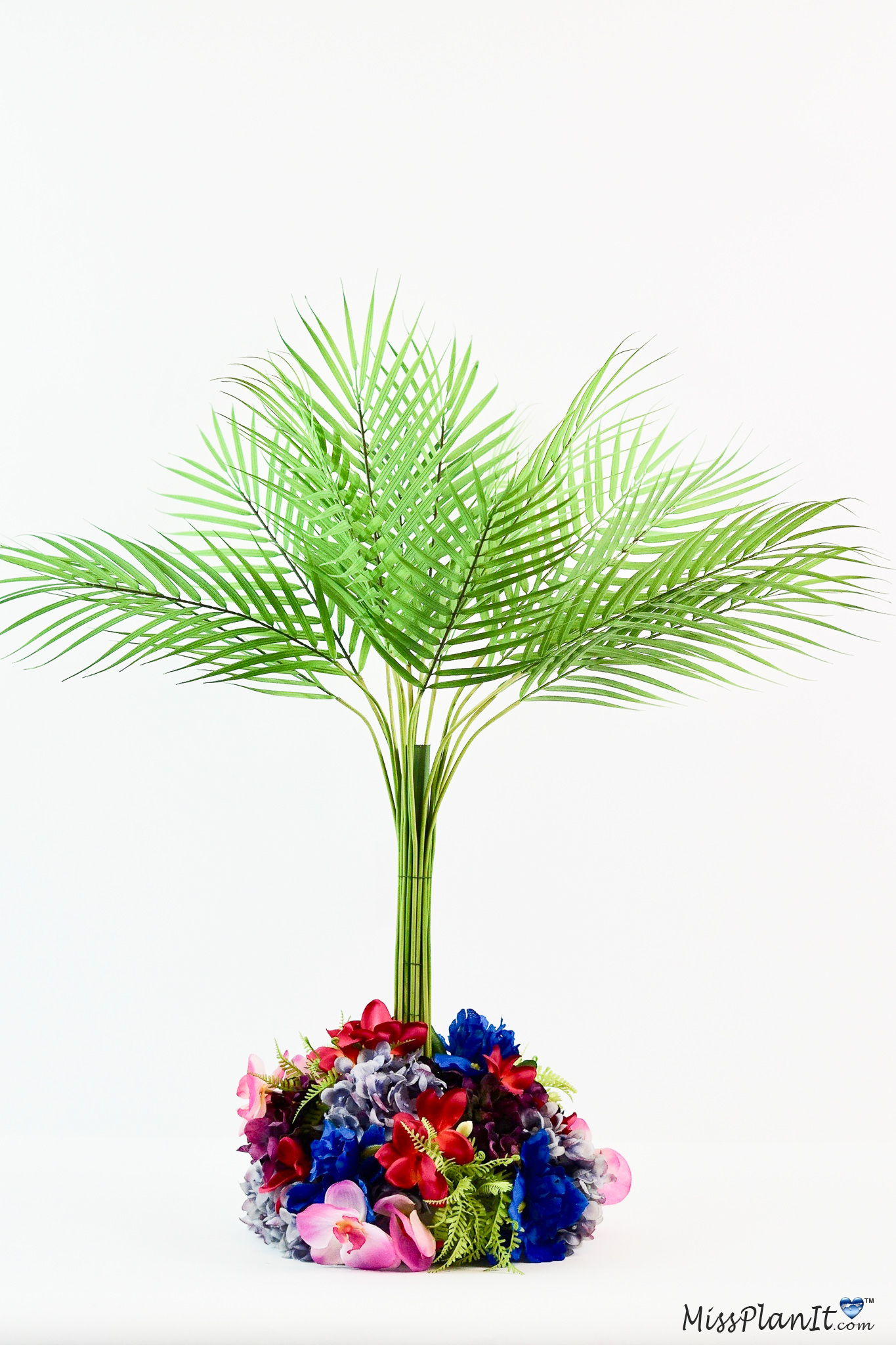 Palm Tree Tropical Wedding Centerpiece