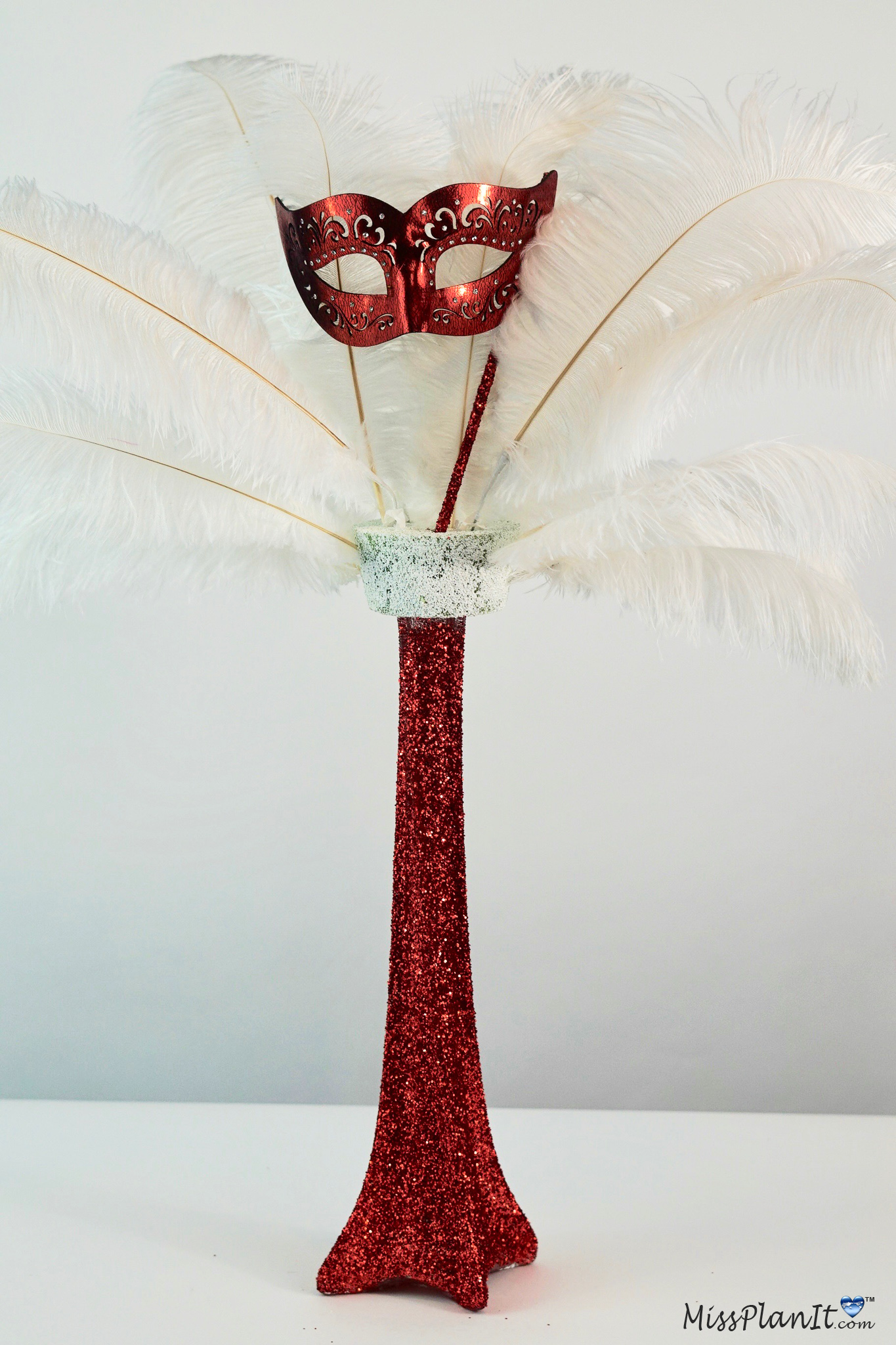 Red Masquerade Centerpiece