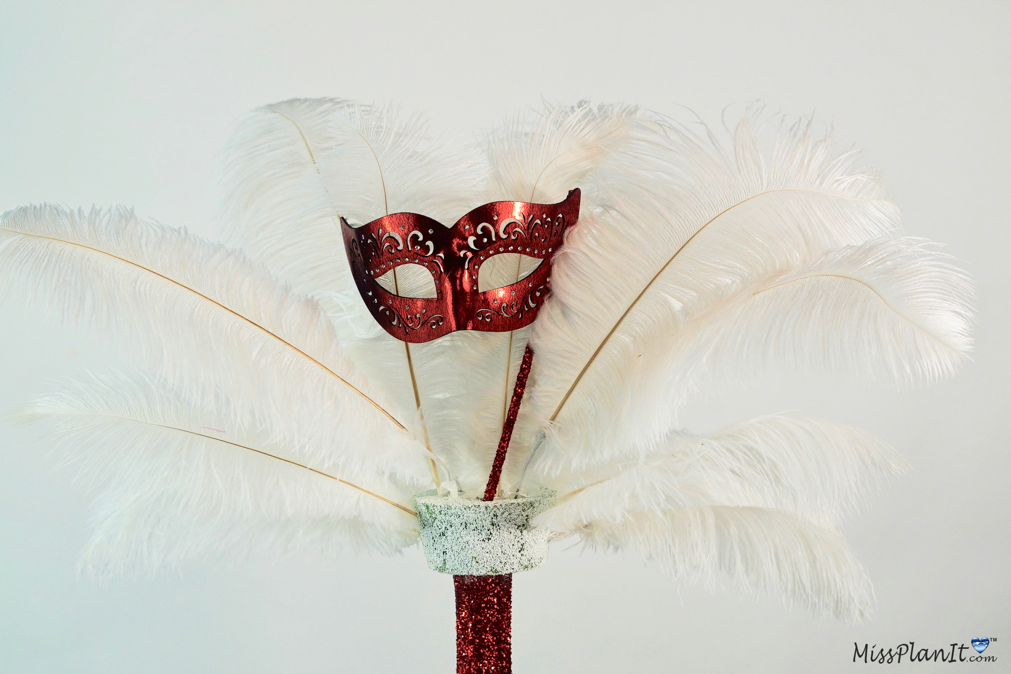 Red Masquerade Centerpiece