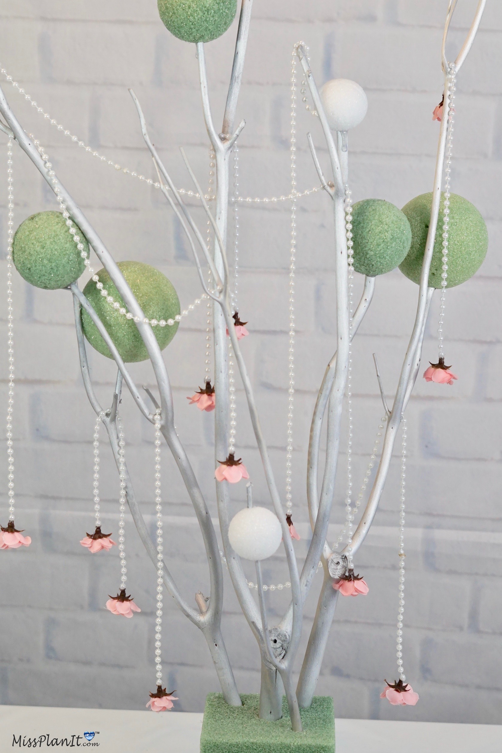 Rose Blossom Branch Wedding Centerpiece