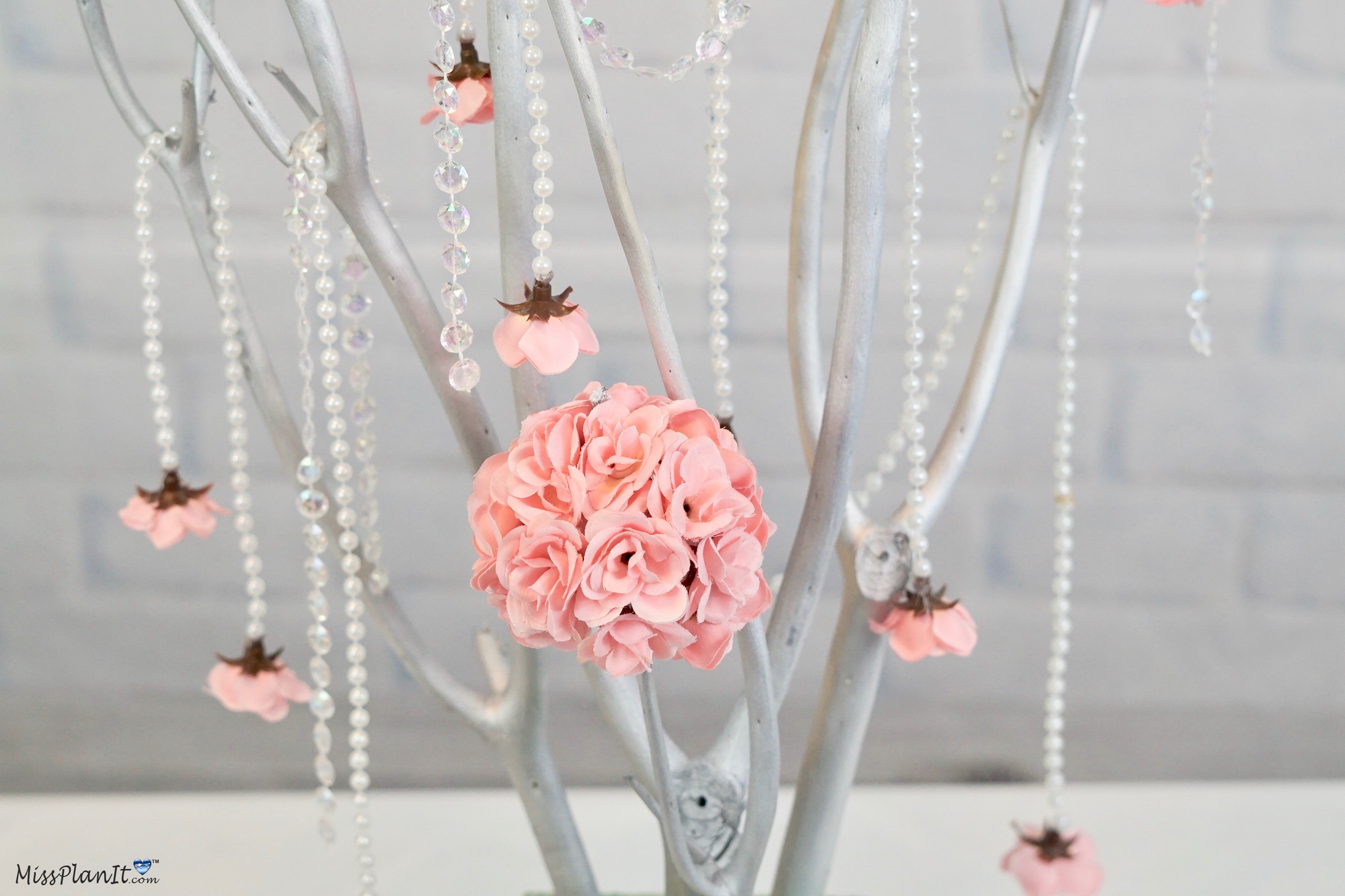 Rose Blossom Branch Wedding Centerpiece