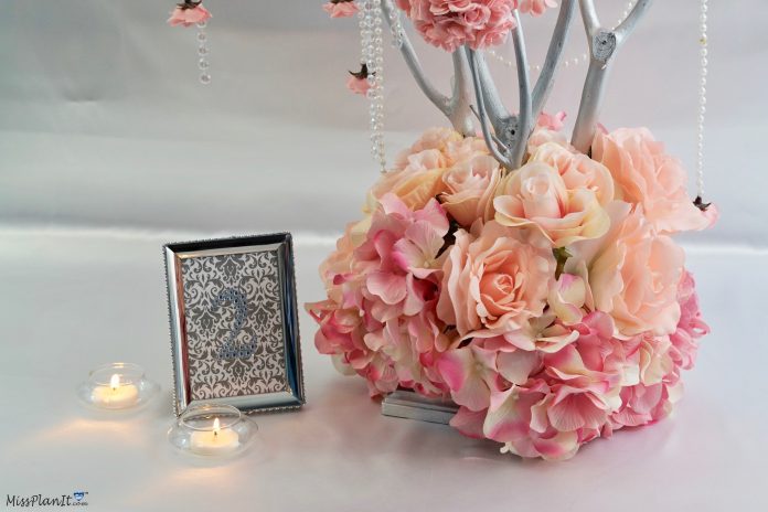 Rose Blossom Branch Wedding Centerpiece