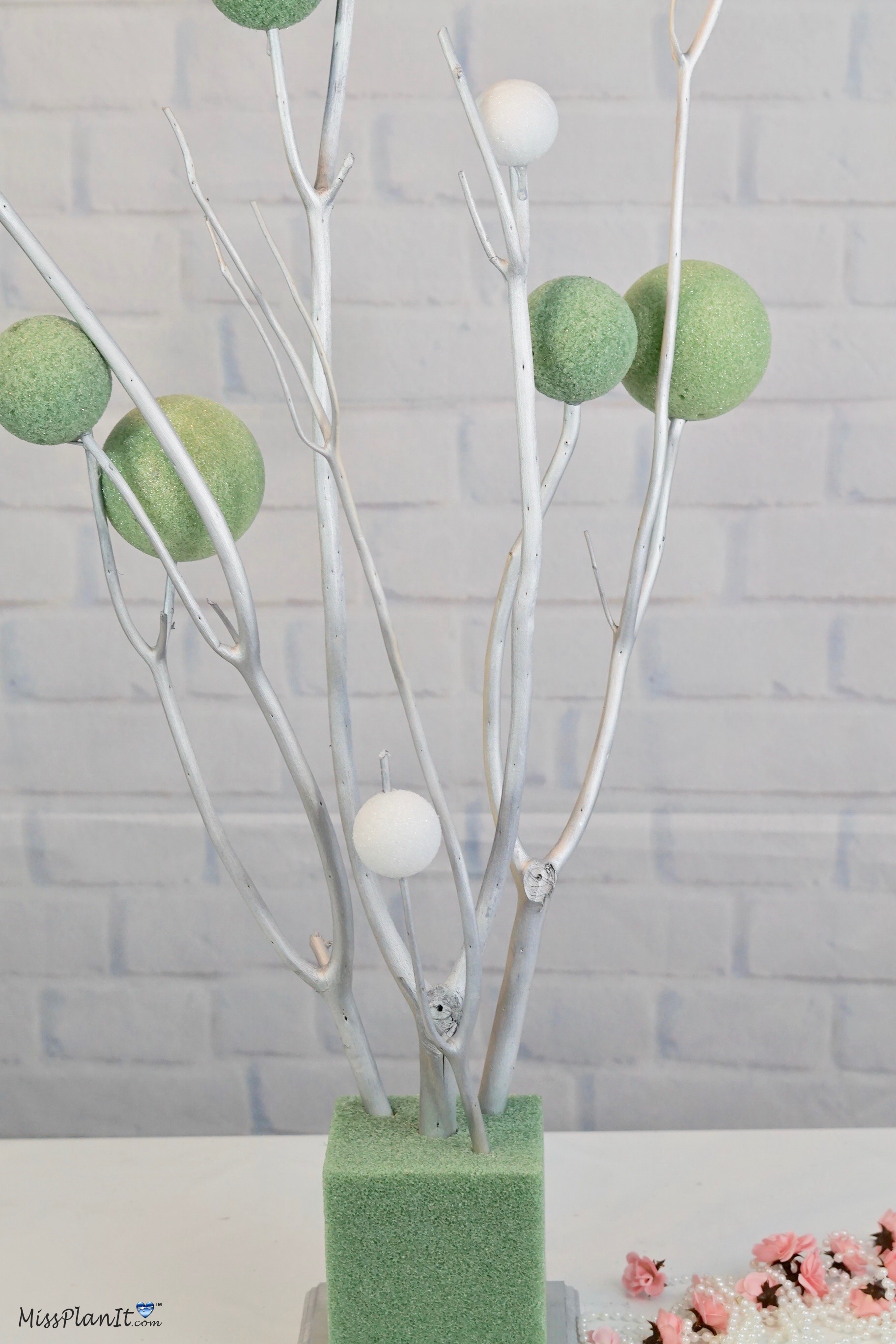 Rose Blossom Branch Wedding Centerpiece