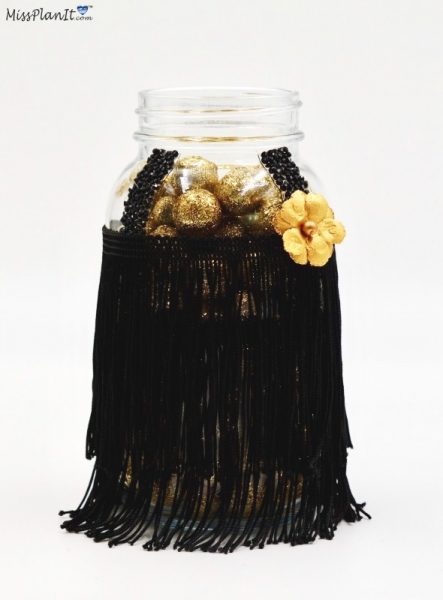 Gatsby Roaring 20’s Mason Jar Party Centerpiece