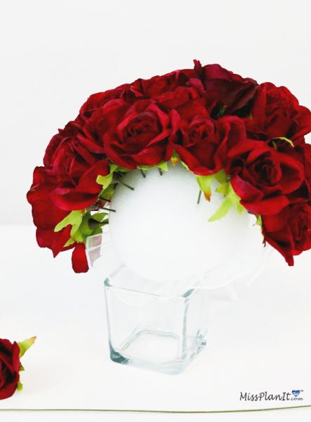 Red Rose Cascade Wedding Bouquet